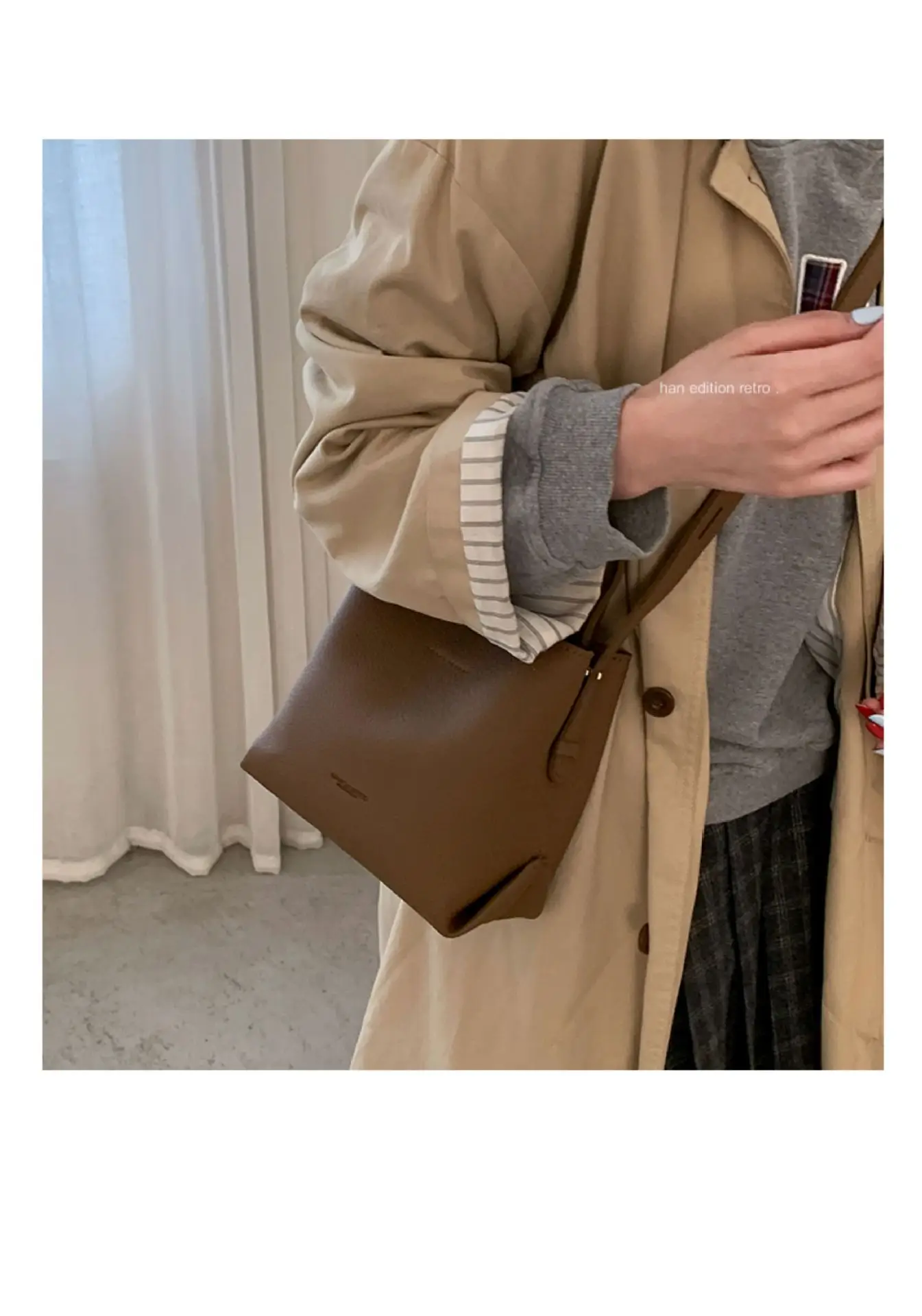 Women Retro Satchel Bag Brown Leather 2025 — feature 18