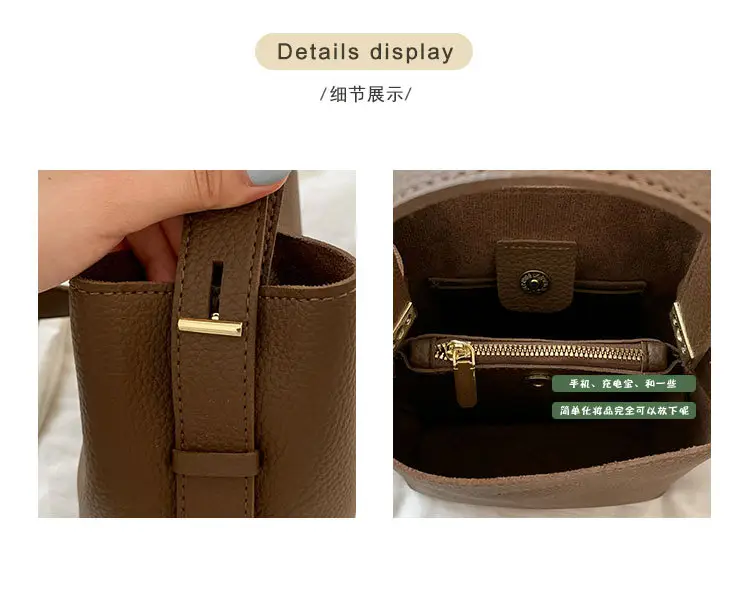Women Retro Satchel Bag Brown Leather 2025 — feature 5