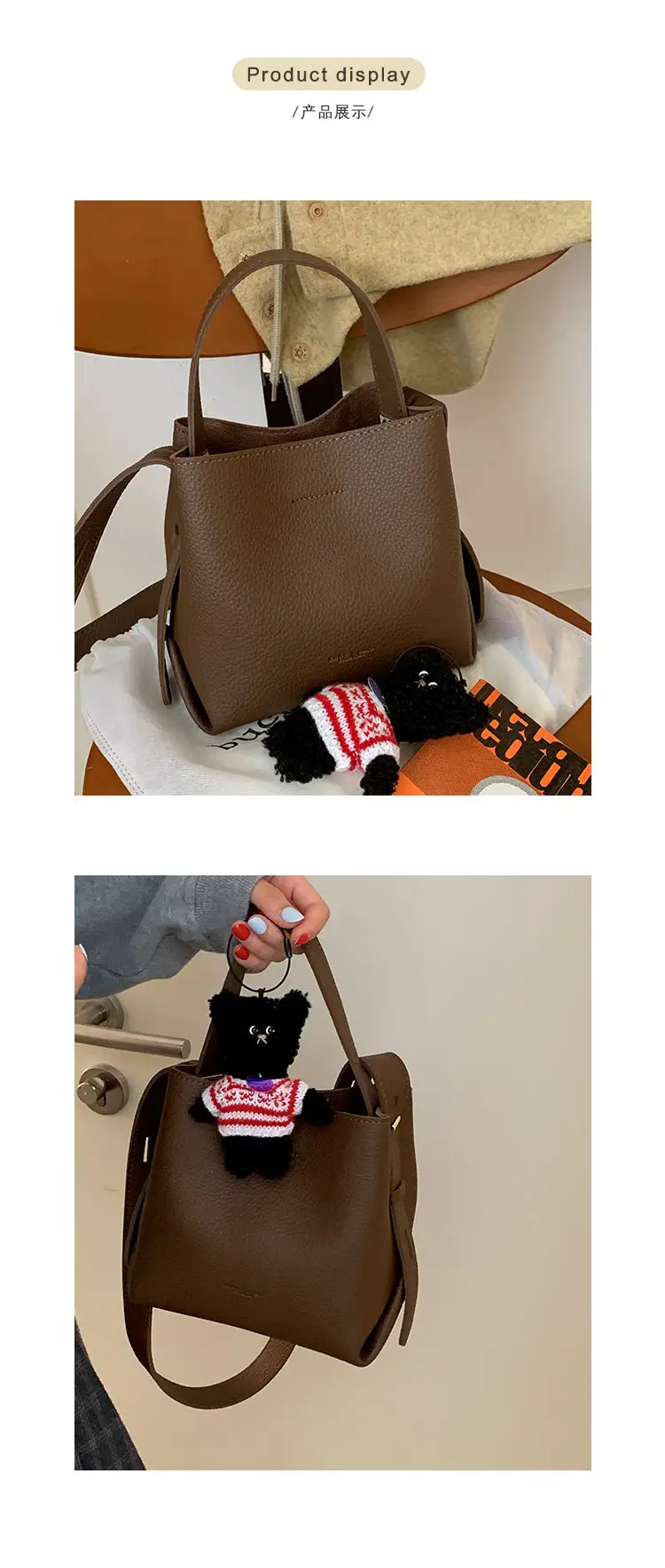Women Retro Satchel Bag Brown Leather 2025 — feature 6