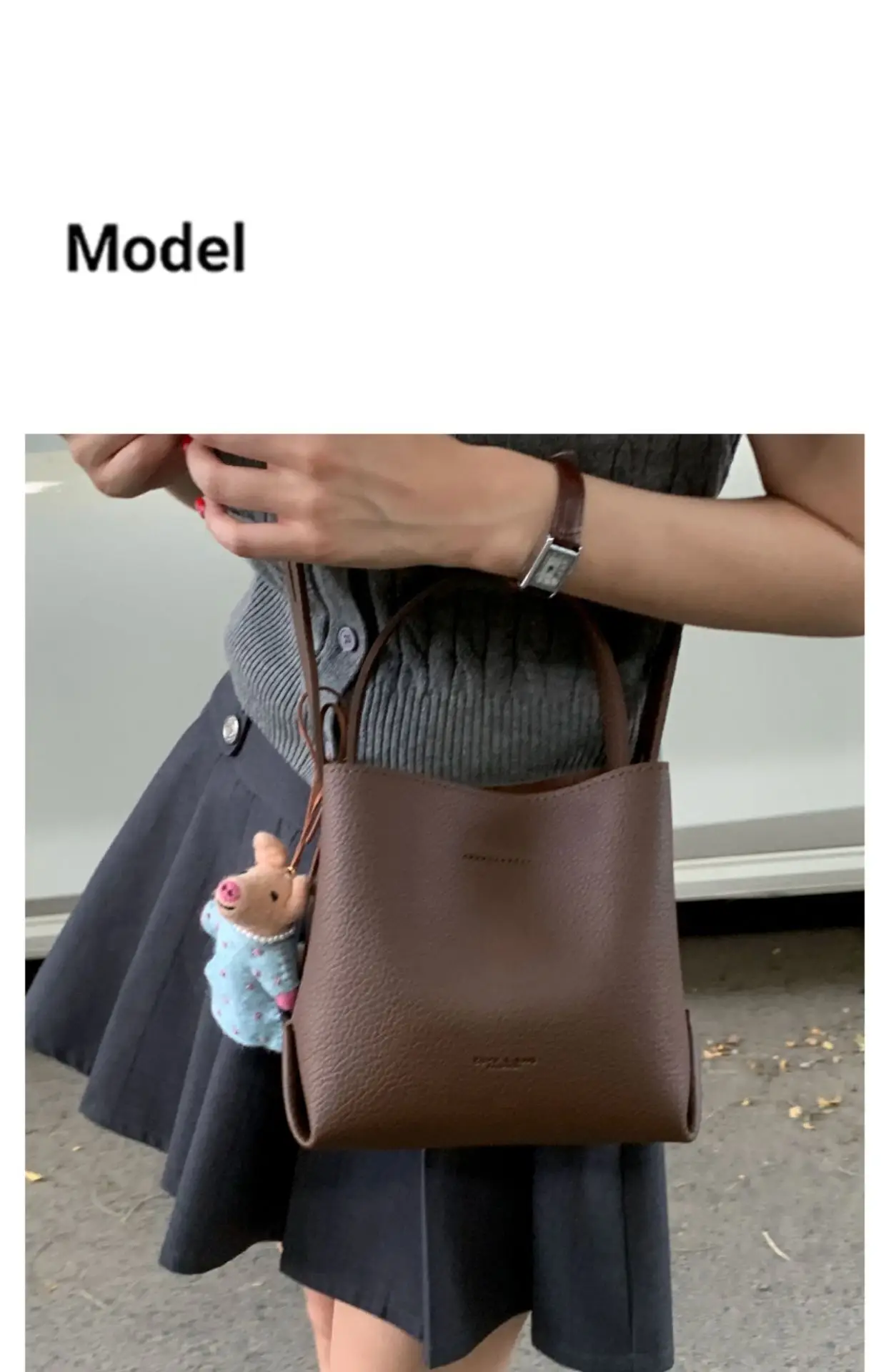 Women Retro Satchel Bag Brown Leather 2025 — feature 7