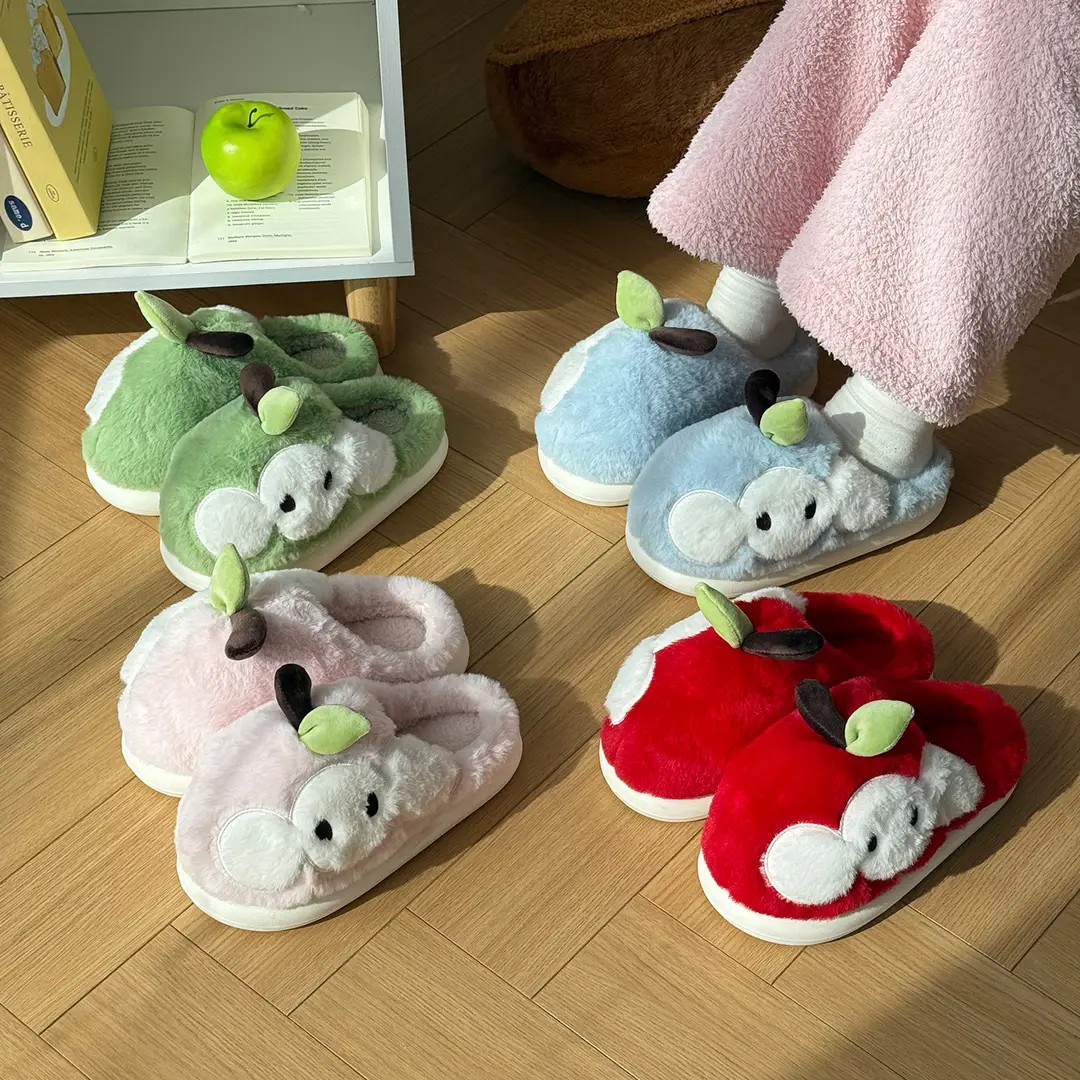 Nanbowan Cute Cotton Slippers for Women Autumn and Winter Indoor Home Fleece-Lined Warm Thick-Soled Non-Slip Furry Slippers Wholesale - Image 5