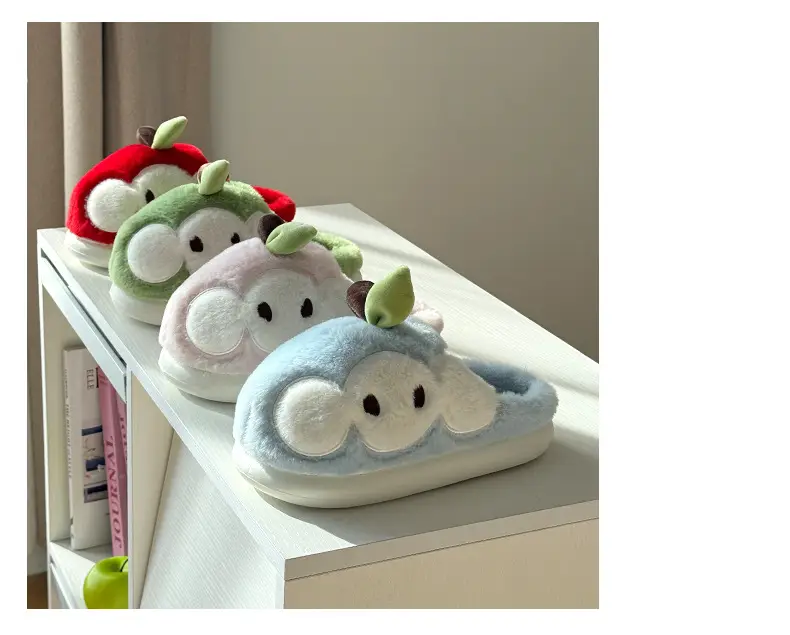 Nanbowan Cute Cotton Slippers for Women Autumn and Winter Indoor Home Fleece-Lined Warm Thick-Soled Non-Slip Furry Slippers Wholesale — feature 5