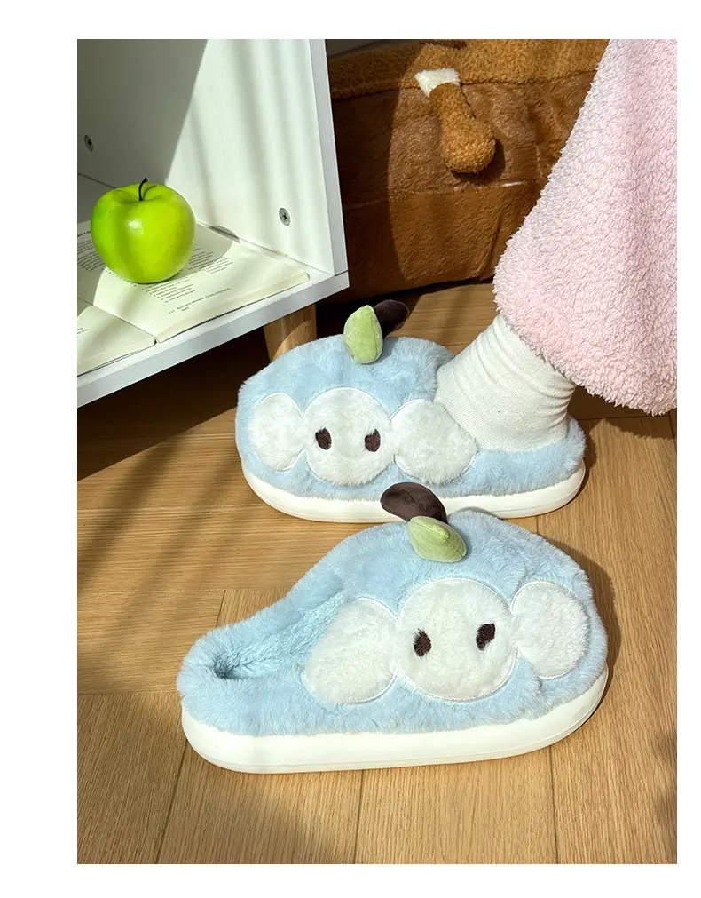Nanbowan Cute Cotton Slippers for Women Autumn and Winter Indoor Home Fleece-Lined Warm Thick-Soled Non-Slip Furry Slippers Wholesale — feature 6