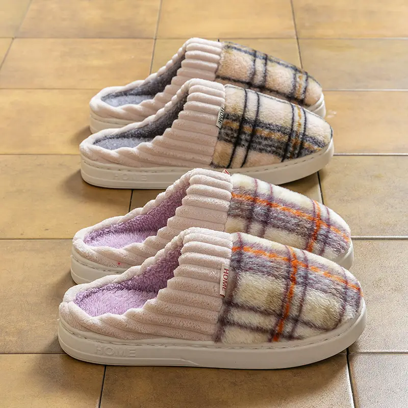 Plush Cotton Slippers for Women Winter Warm Indoor - Image 8