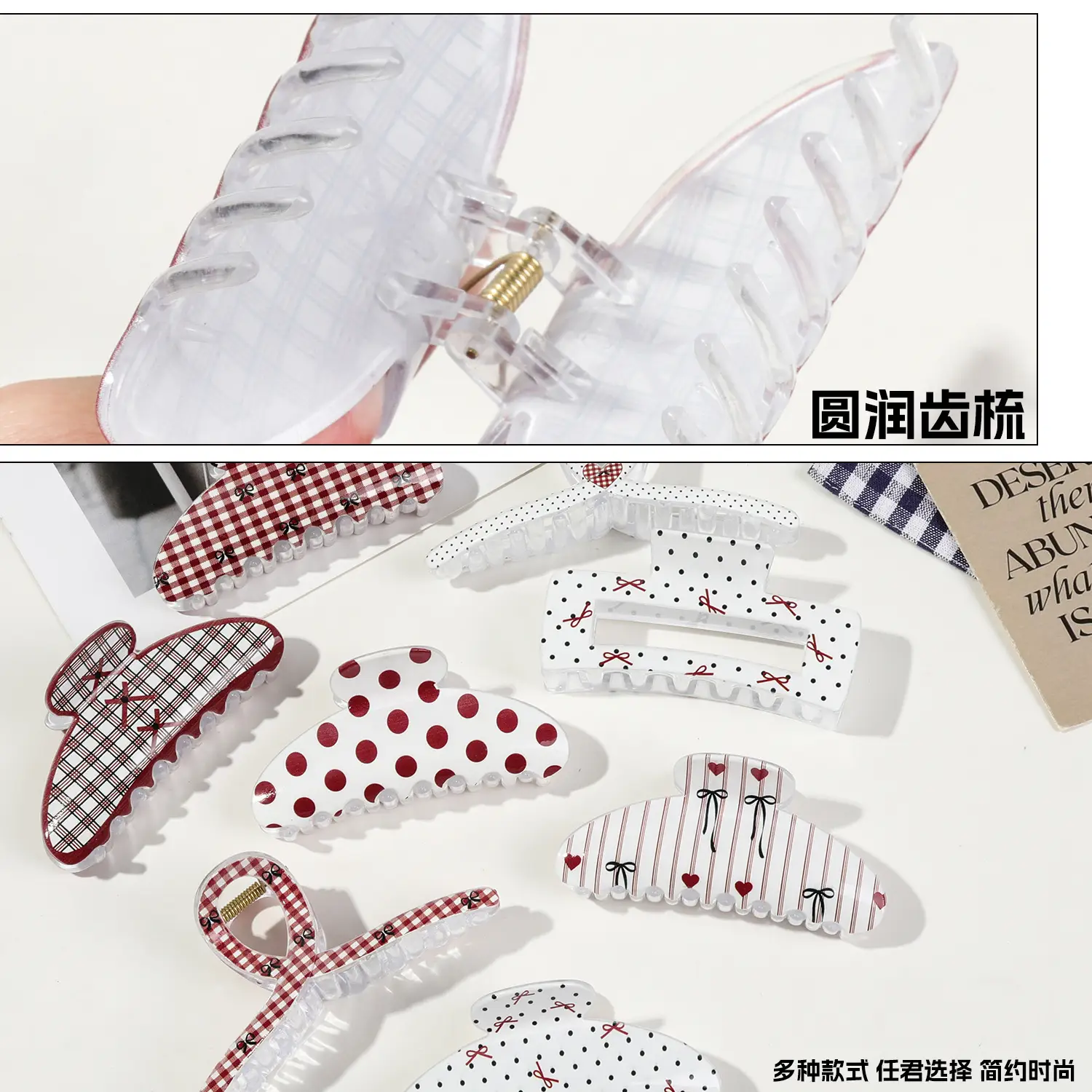 Retro Cross Shark Hairpin Clip for Women's Back of Head - Image 21