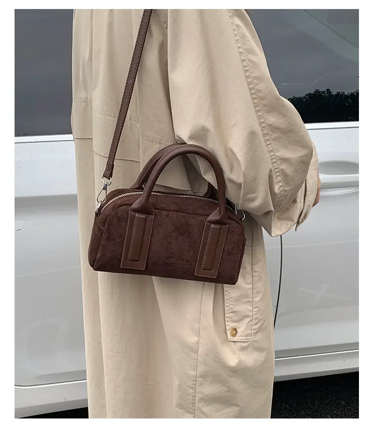 Retro Style Pillow Bag Brown Brown Leather Crossbody for Women — feature 10