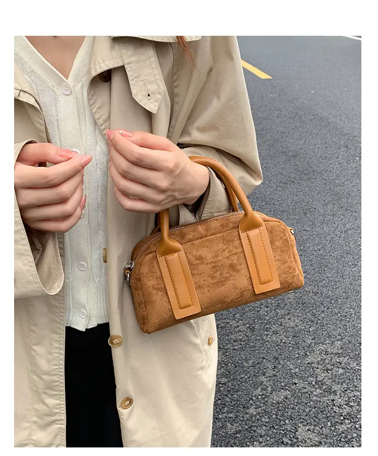 Retro Style Pillow Bag Brown Brown Leather Crossbody for Women — feature 12
