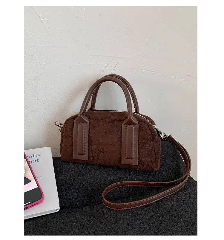 Retro Style Pillow Bag Brown Brown Leather Crossbody for Women — feature 25