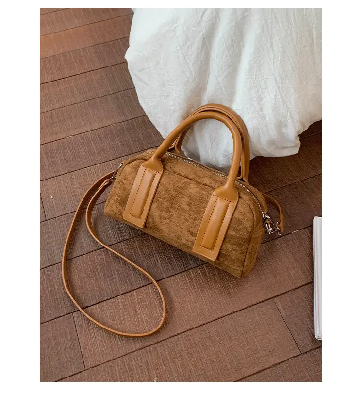 Retro Style Pillow Bag Brown Brown Leather Crossbody for Women — feature 26