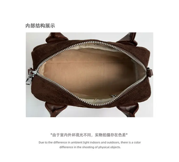 Retro Style Pillow Bag Brown Brown Leather Crossbody for Women — feature 3