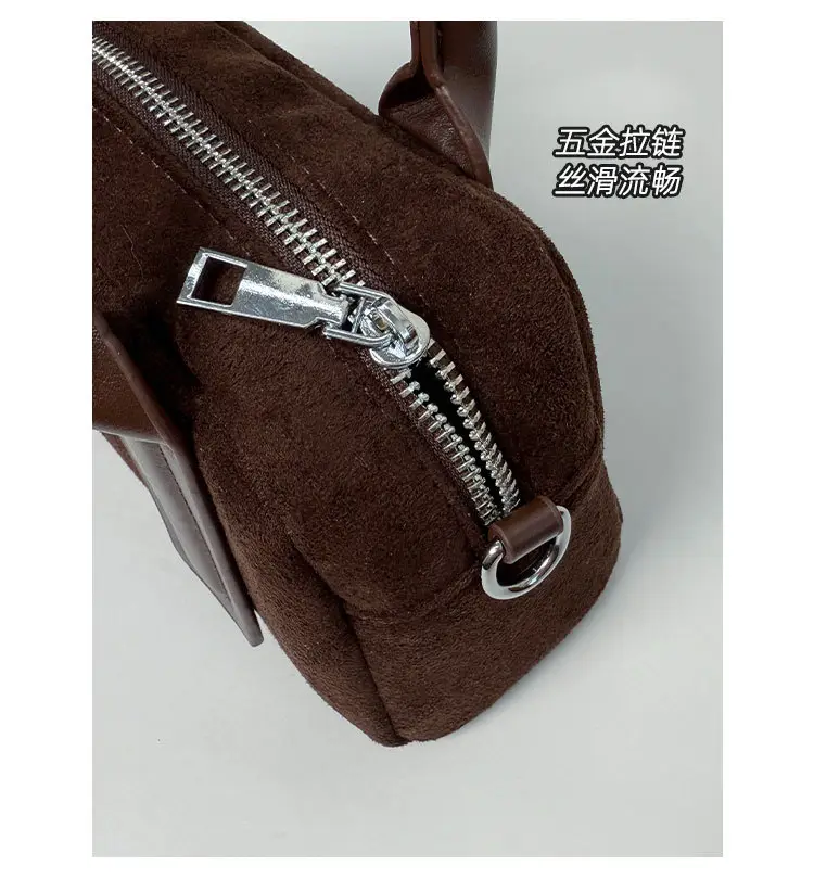 Retro Style Pillow Bag Brown Brown Leather Crossbody for Women — feature 6