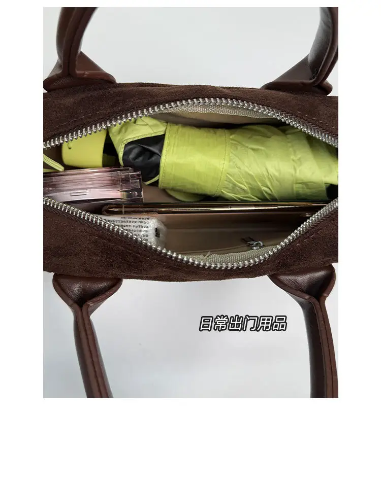 Retro Style Pillow Bag Brown Brown Leather Crossbody for Women — feature 7