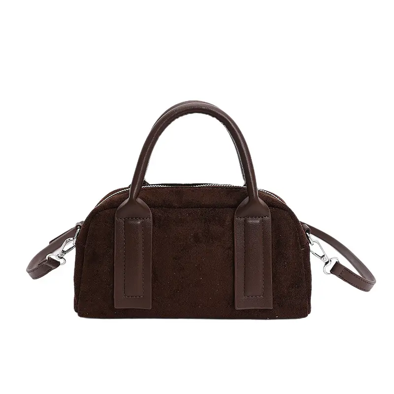 Retro Style Pillow Bag Brown Brown Leather Crossbody for Women