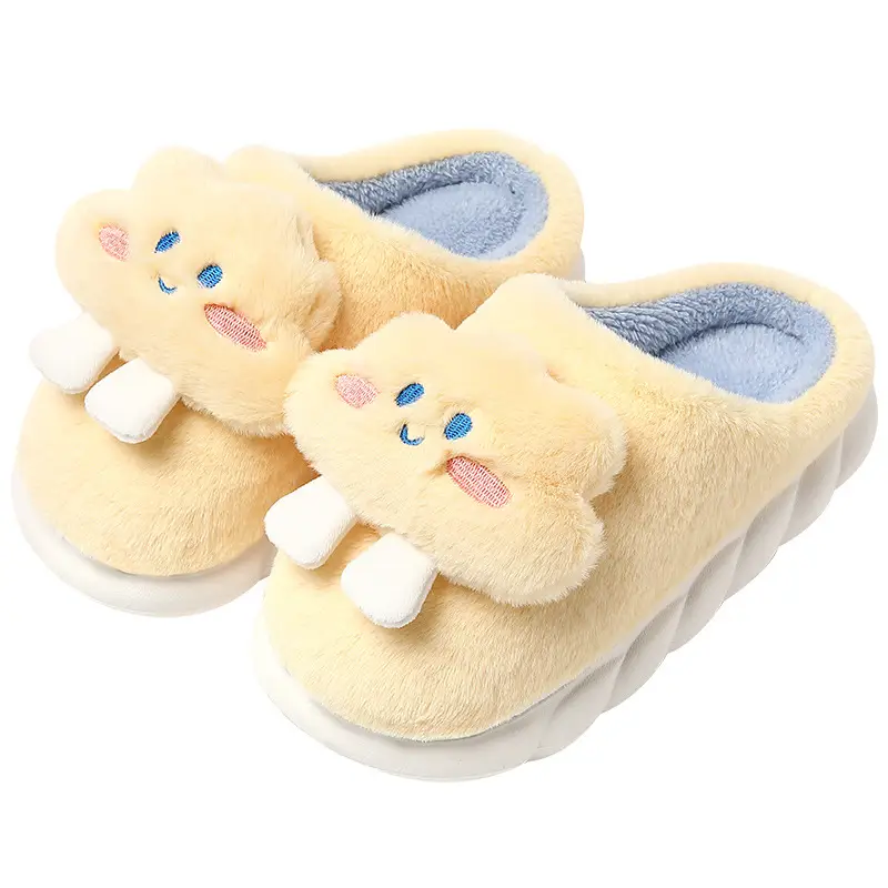 Cute Cloud Cotton Slippers Women Autumn Winter Indoor Non-Slip - Image 9