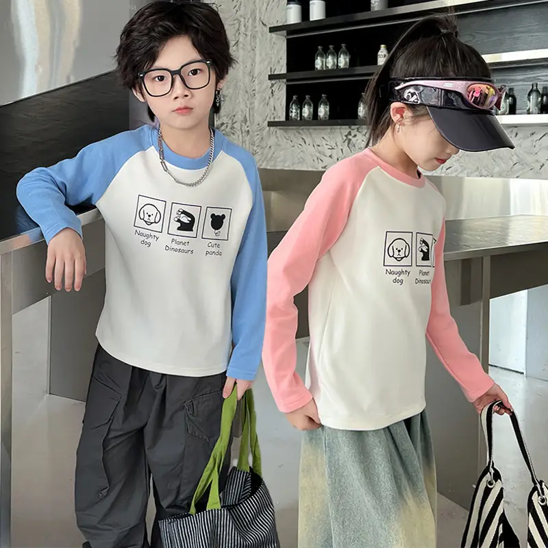 Boys & Girls Raglan Sweatshirt Set Autumn Winter - Image 8