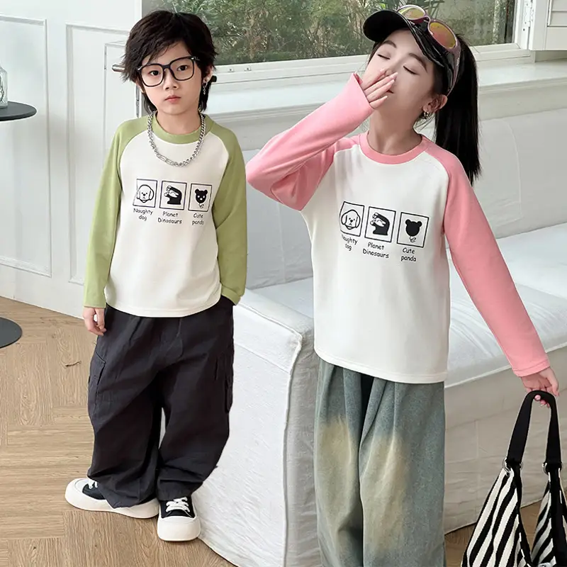 Boys & Girls Raglan Sweatshirt Set Autumn Winter - Image 9
