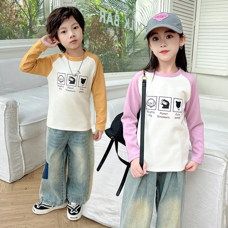 Boys & Girls Raglan Sweatshirt Set Autumn Winter - Image 10