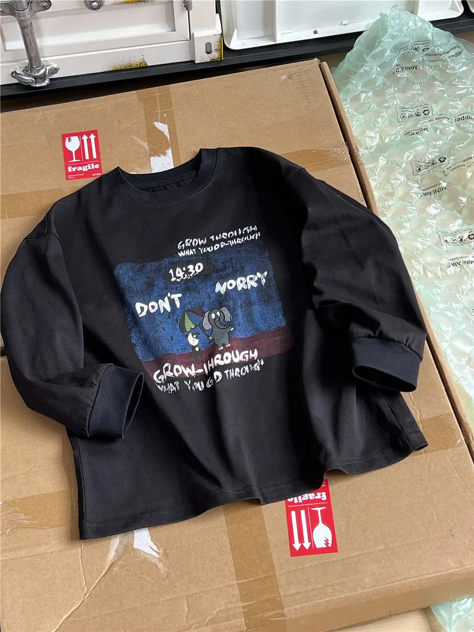 2026 Little Elephant Boys T-Shirt Korean Style Black - Image 4