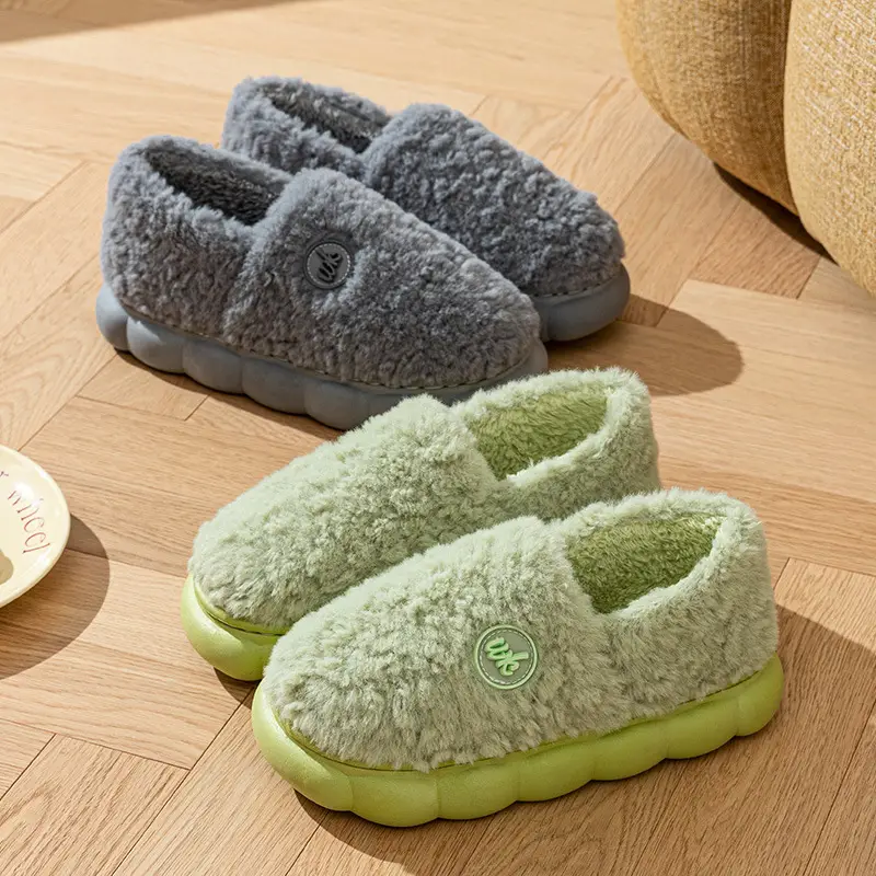 Winter Maternity Slippers New Plush Cotton Slippers for Women, Indoor Warm Maternity Slippers, Non-Slip Thick-Soled Cotton Slippers