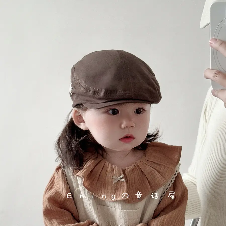 2025 Boys Duckbill Cap Star Sun Protection Brown - Image 6
