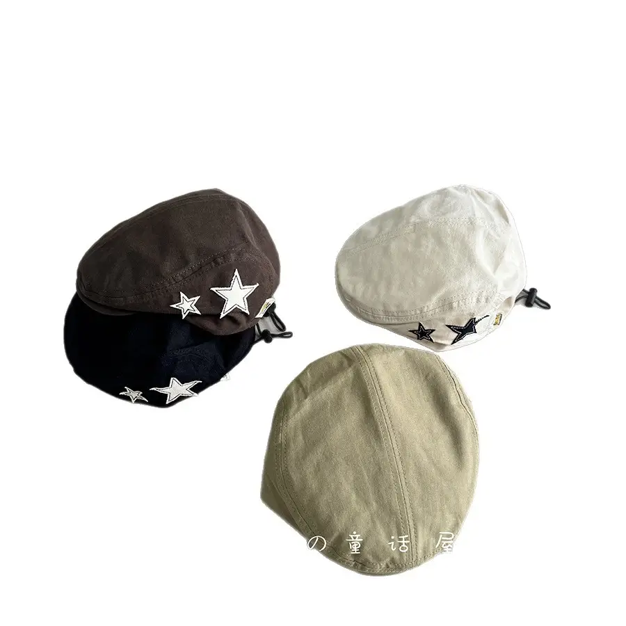 2025 Boys Duckbill Cap Star Sun Protection Brown - Image 9