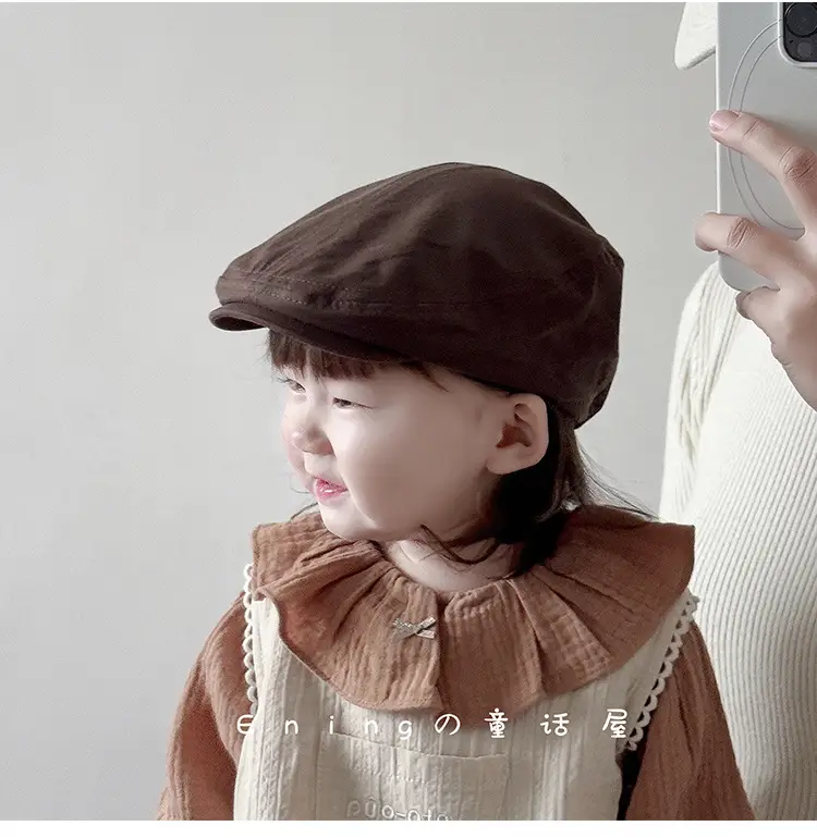 2025 Boys Duckbill Cap Star Sun Protection Brown — feature 3