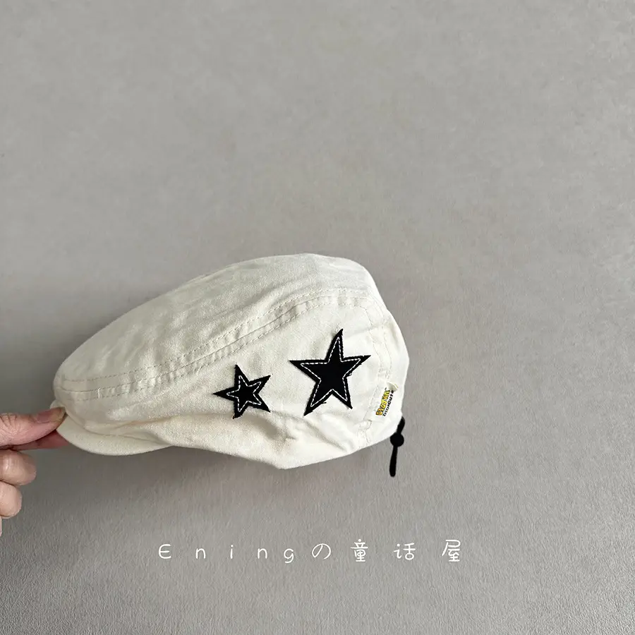 2025 Boys Duckbill Cap Star Sun Protection Brown - Image 2