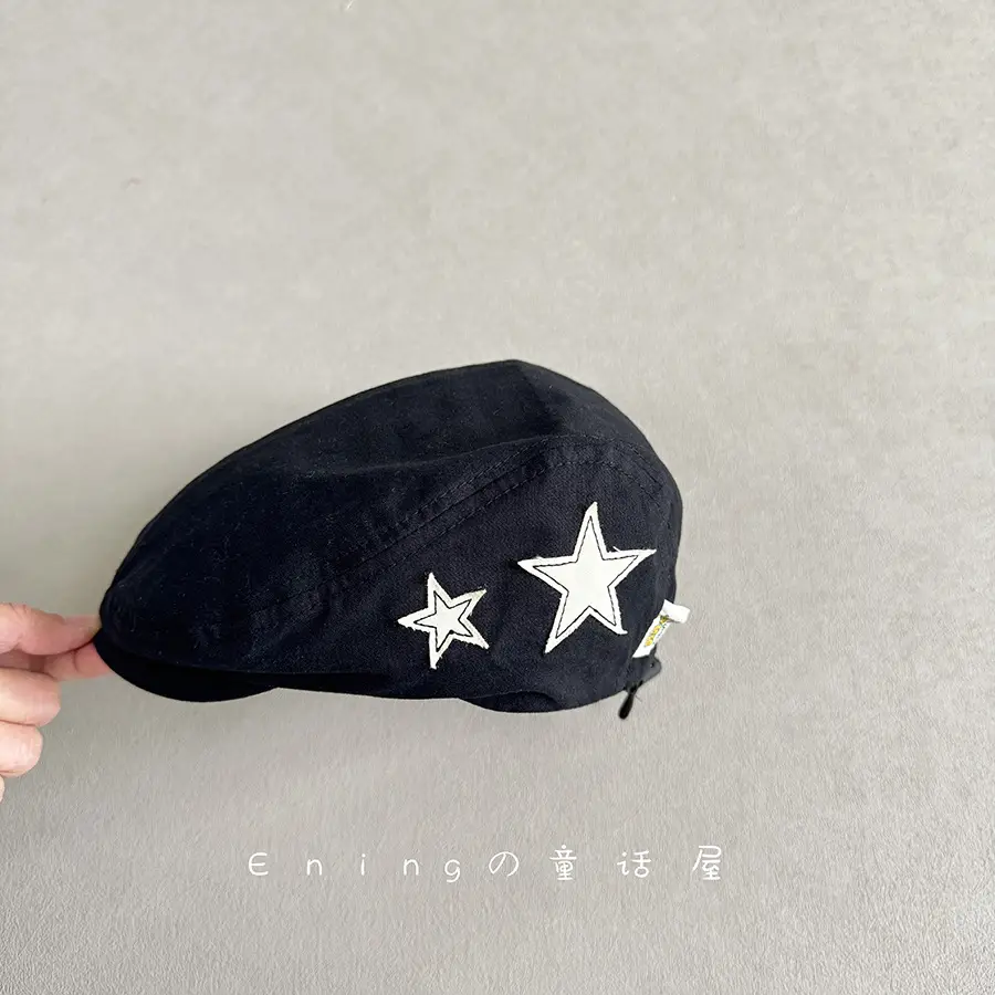 2025 Boys Duckbill Cap Star Sun Protection Brown - Image 3