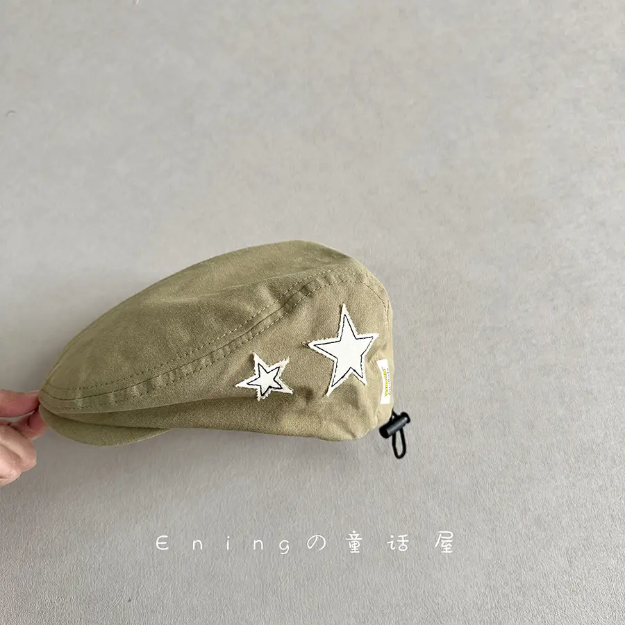 2025 Boys Duckbill Cap Star Sun Protection Brown - Image 4