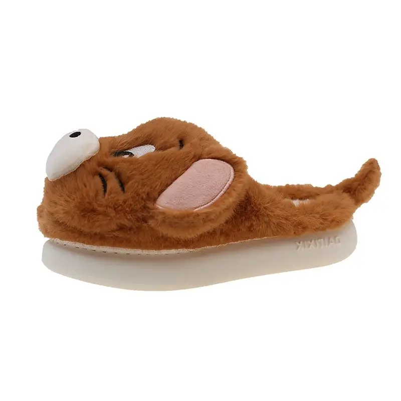 Cross-Border New Furry Slippers for Women in Winter Cute Mouse Indoor Home Warm Plush Non-Slip Outer Wear Cotton Slippers - Image 8