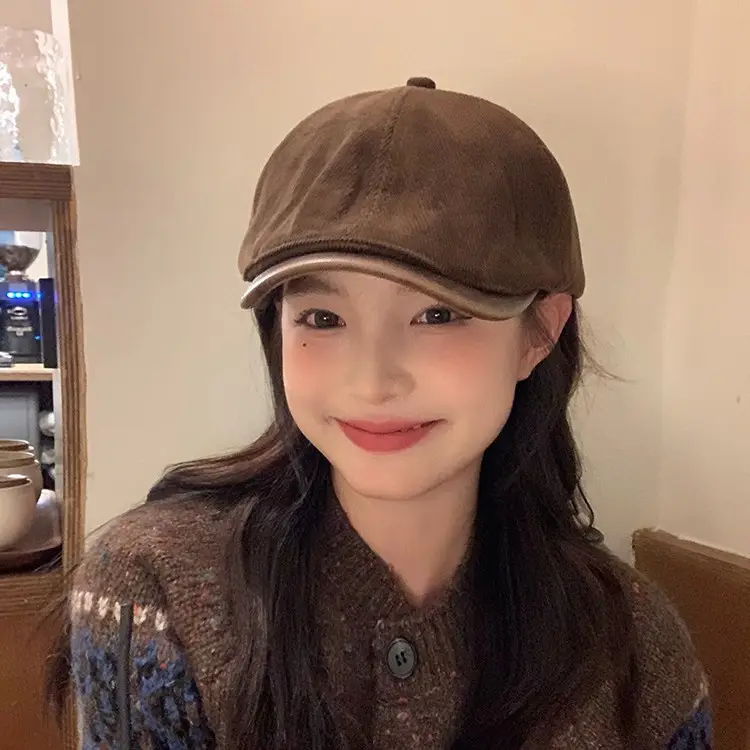 Women Japanese Retro Forward Cap All Season Painter's Cap - Image 8