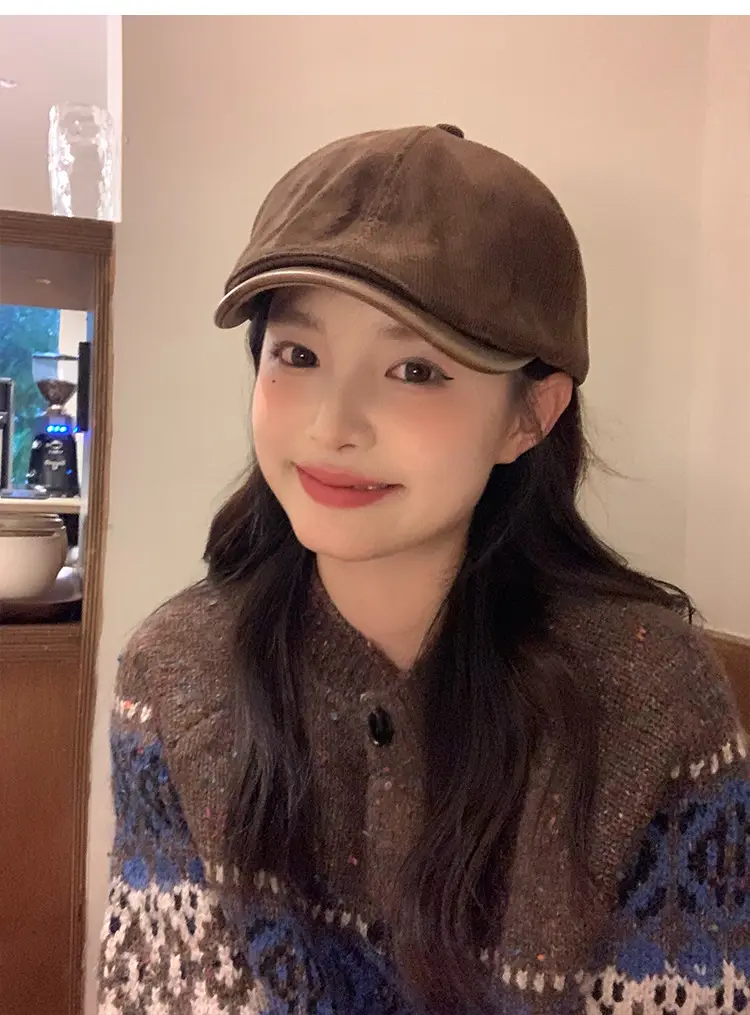 Women Japanese Retro Forward Cap All Season Painter's Cap — feature 3