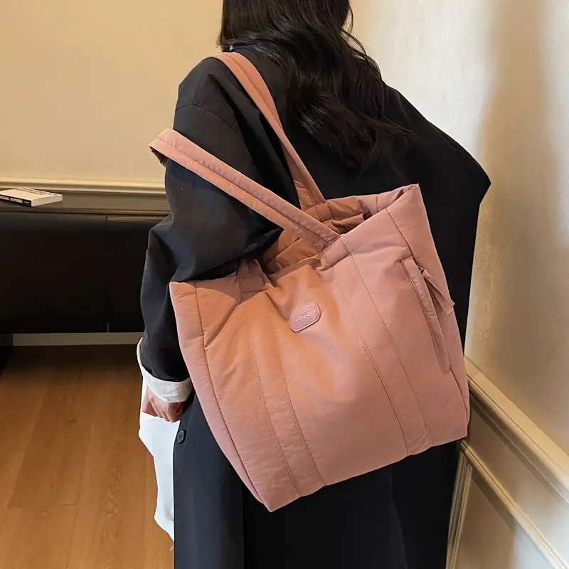 Cross-Border Korean Large Capacity Tote Bag Olive Green - Image 9