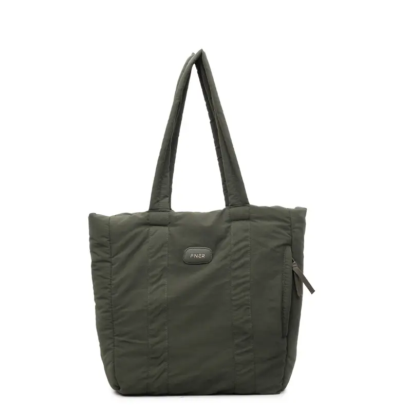 Cross-Border Korean Large Capacity Tote Bag Olive Green - Image 10