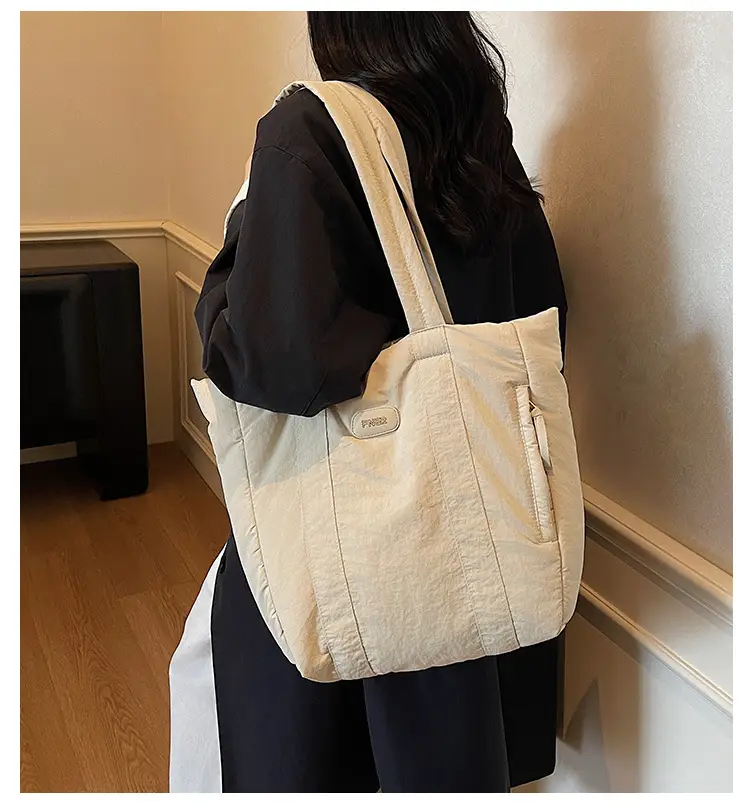 Cross-Border Korean Large Capacity Tote Bag Olive Green — feature 1