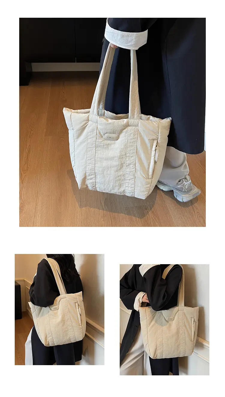 Cross-Border Korean Large Capacity Tote Bag Olive Green — feature 11