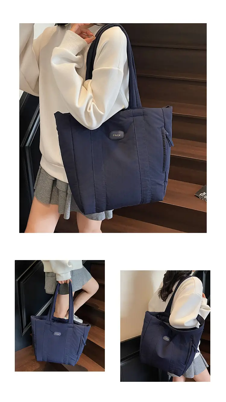 Cross-Border Korean Large Capacity Tote Bag Olive Green — feature 13