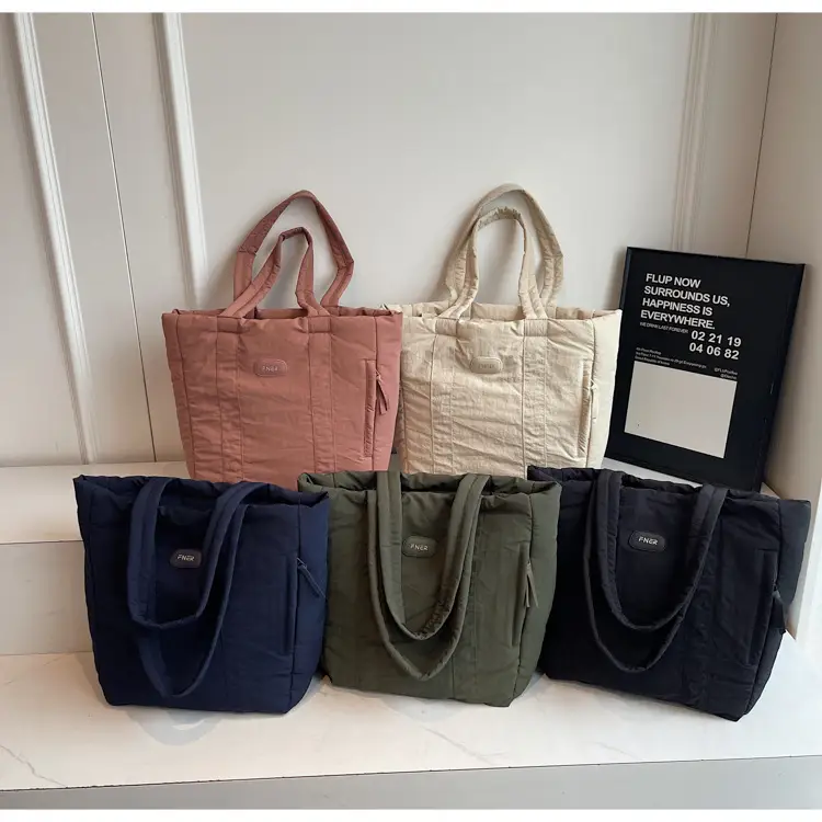 Cross-Border Korean Large Capacity Tote Bag Olive Green — feature 14