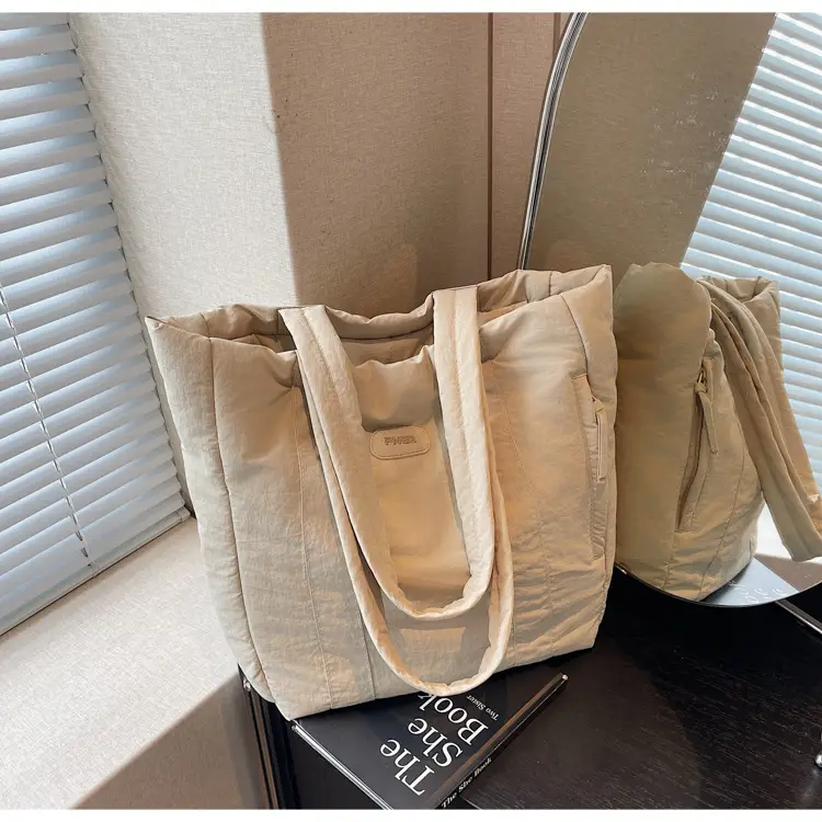 Cross-Border Korean Large Capacity Tote Bag Olive Green — feature 15