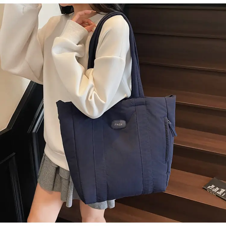 Cross-Border Korean Large Capacity Tote Bag Olive Green — feature 21