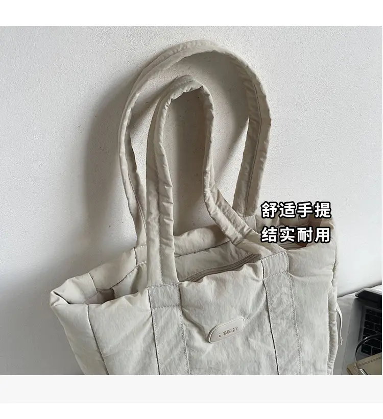 Cross-Border Korean Large Capacity Tote Bag Olive Green — feature 4