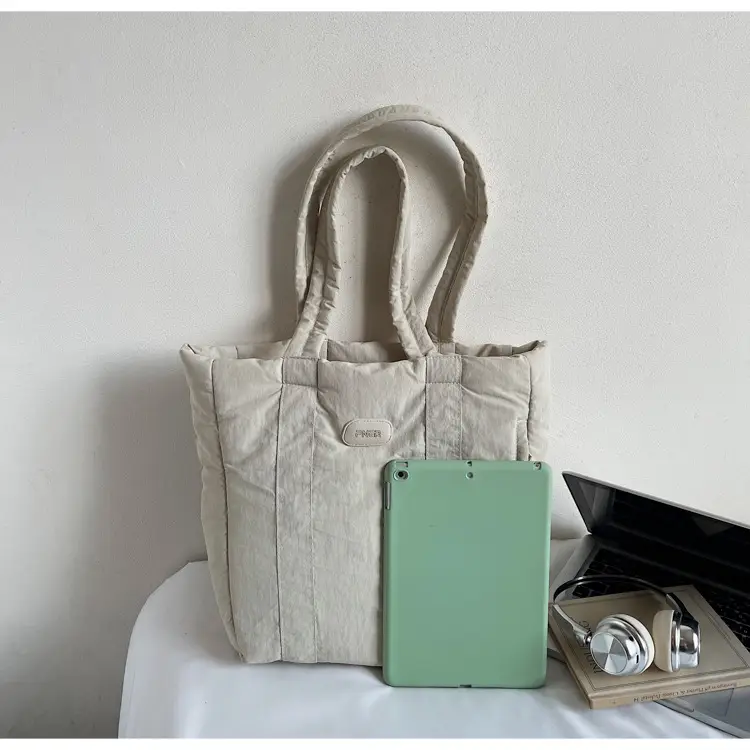 Cross-Border Korean Large Capacity Tote Bag Olive Green — feature 46