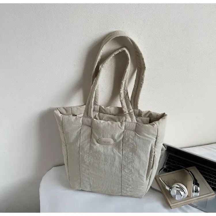 Cross-Border Korean Large Capacity Tote Bag Olive Green — feature 47