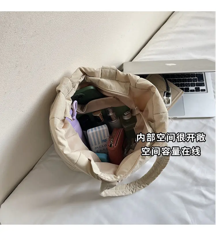 Cross-Border Korean Large Capacity Tote Bag Olive Green — feature 7