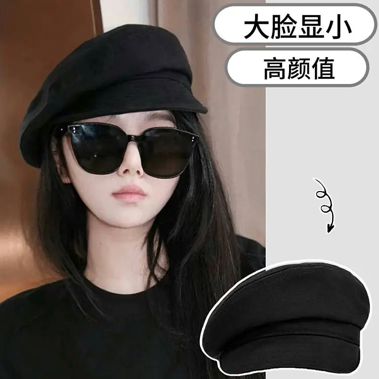 Black Octagonal Beret for Women 2026 New Style - Image 3