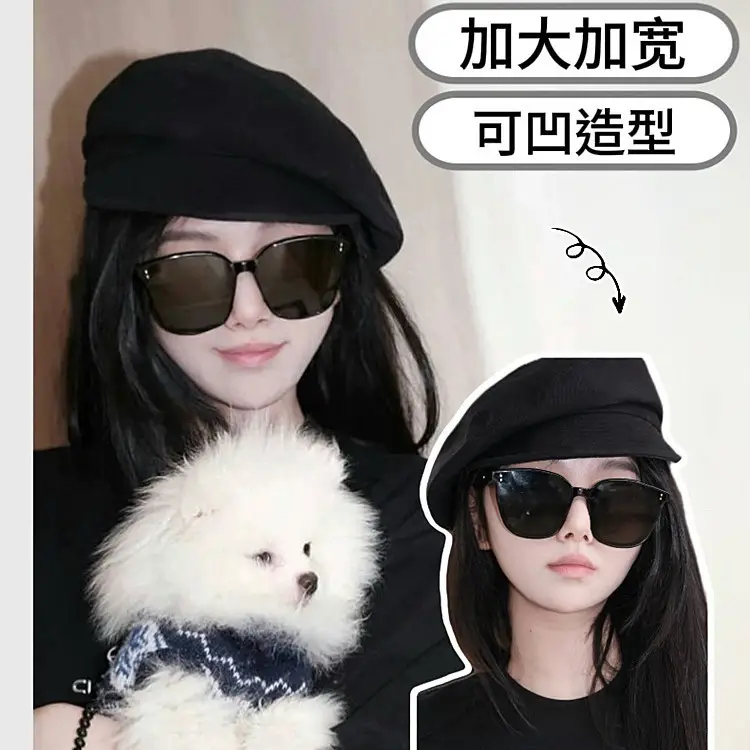 Black Octagonal Beret for Women 2026 New Style - Image 4