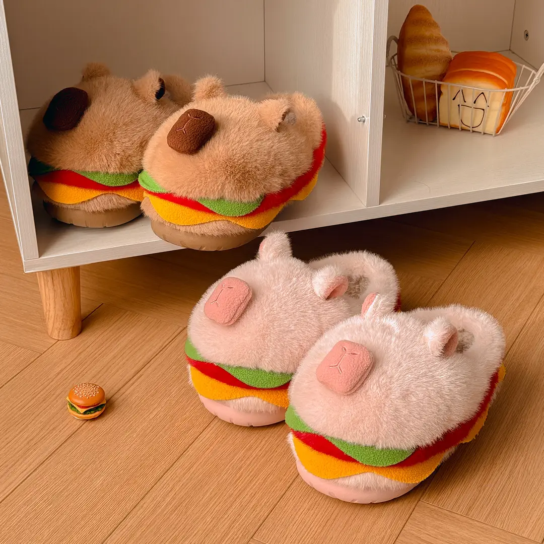 Nanbowan Cotton Slippers for Women in Autumn and Winter Indoor Home Cute Cartoon Thick-Soled Warm Non-Slip Popular Furry Cotton Shoes - Image 3