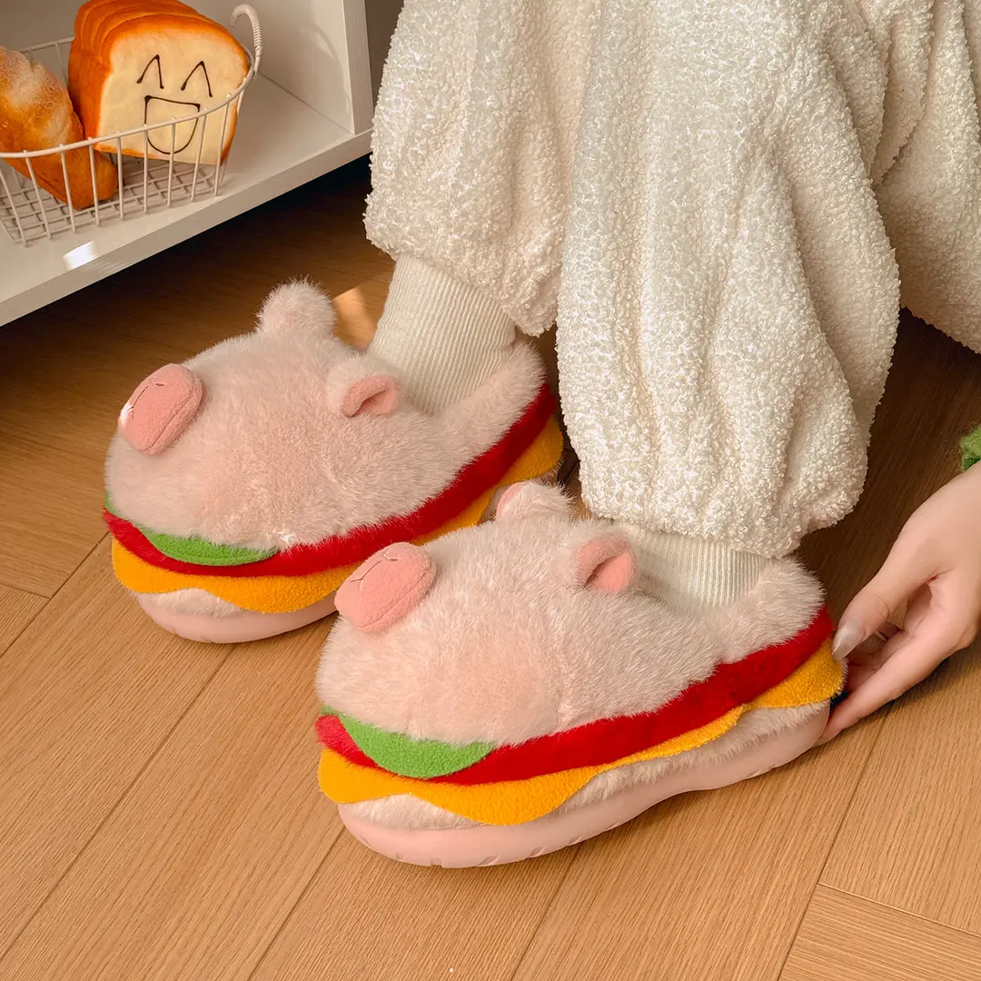 Nanbowan Cotton Slippers for Women in Autumn and Winter Indoor Home Cute Cartoon Thick-Soled Warm Non-Slip Popular Furry Cotton Shoes - Image 4