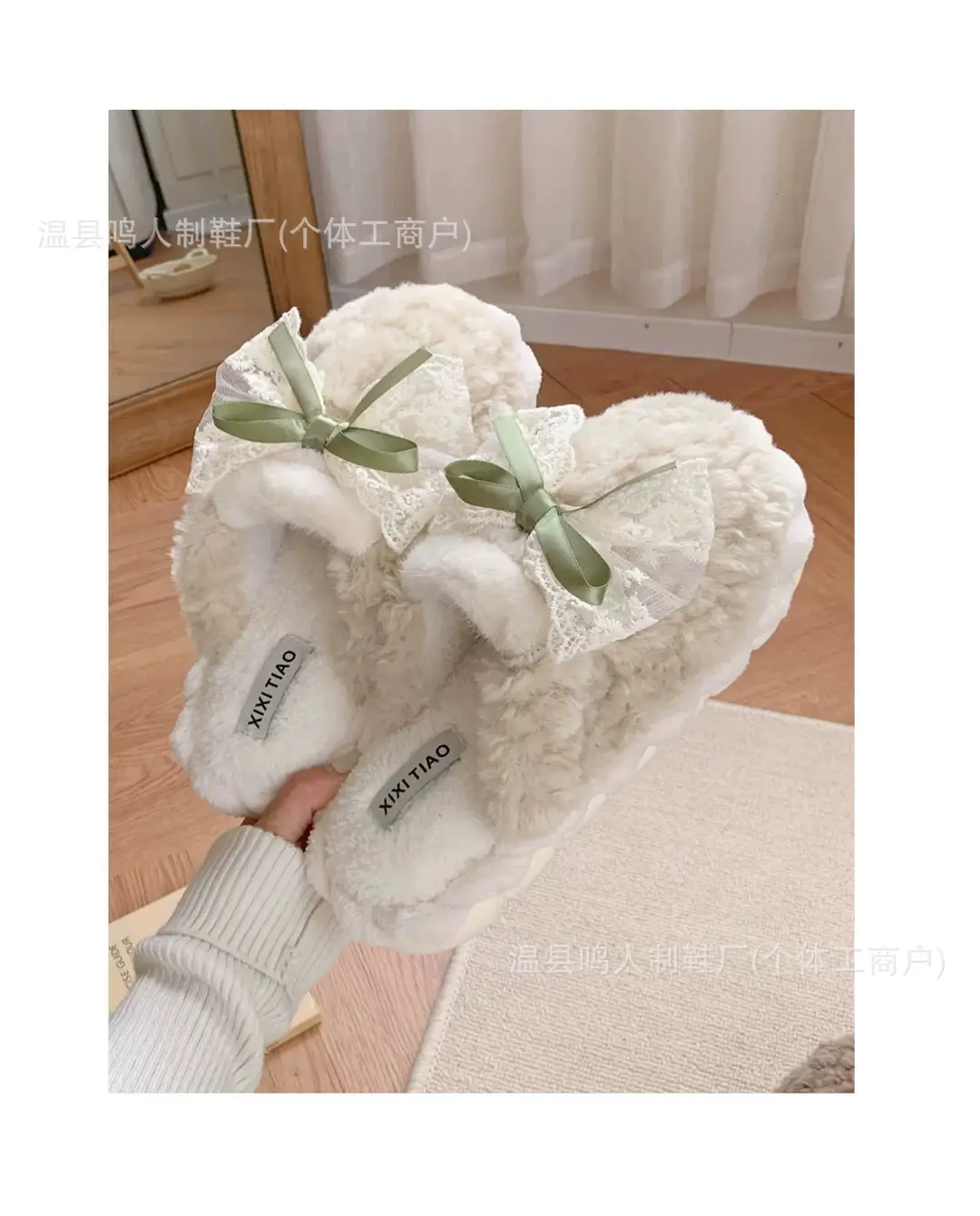 Women's Winter Cotton Slippers Women's Student Version Bow Comfortable Non-Slip Warm Home Casual Family Slippers Women — feature 14
