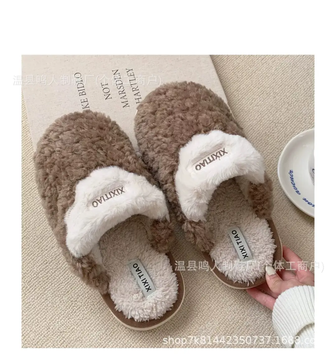 Women's Winter Cotton Slippers Women's Student Version Bow Comfortable Non-Slip Warm Home Casual Family Slippers Women — feature 18